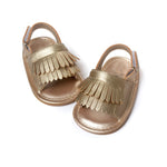 カジュアルファッションPUフリンジ付きベビーサンダル、11cm/76g、12cm/83g、13cm/93g
