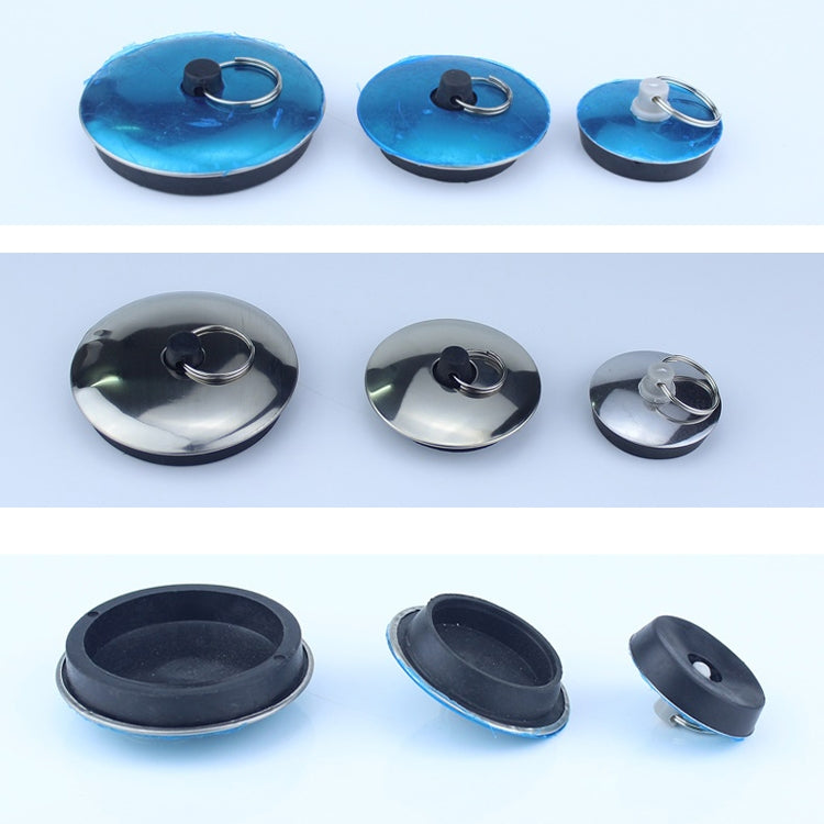 3 PCS Sink Rubber Plug Wash Basin Bathtub Plug Mop Pool Laundry Pool Blocking Plug, M, L