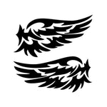 5 PCS Guardian Angel Wings Lovely Reflective Car Stickers Fashion Car Rearview Mirror For Strip Subsection, Black, White