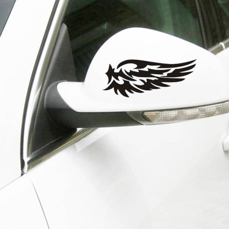 5 PCS Guardian Angel Wings Lovely Reflective Car Stickers Fashion Car Rearview Mirror For Strip Subsection, Black, White
