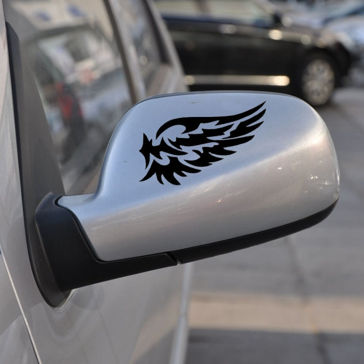 5 PCS Guardian Angel Wings Lovely Reflective Car Stickers Fashion Car Rearview Mirror For Strip Subsection, Black, White