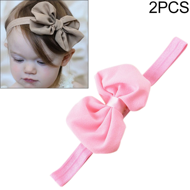 2個入り ベビー用ヘッドバンド リボンシフォンボウ 子供用ヘアバンド ヘッドウェア
