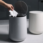 Household Plastic Push-type Spring-Cover Garbage Storage Bucket
