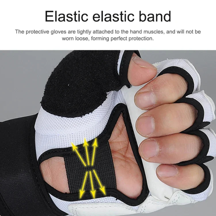 Half Fingers Adults Sandbag Training Boxing Gloves PU Leather Fitness Sparring Taekwondo Gloves, XS, S, M, L, XL, XXL