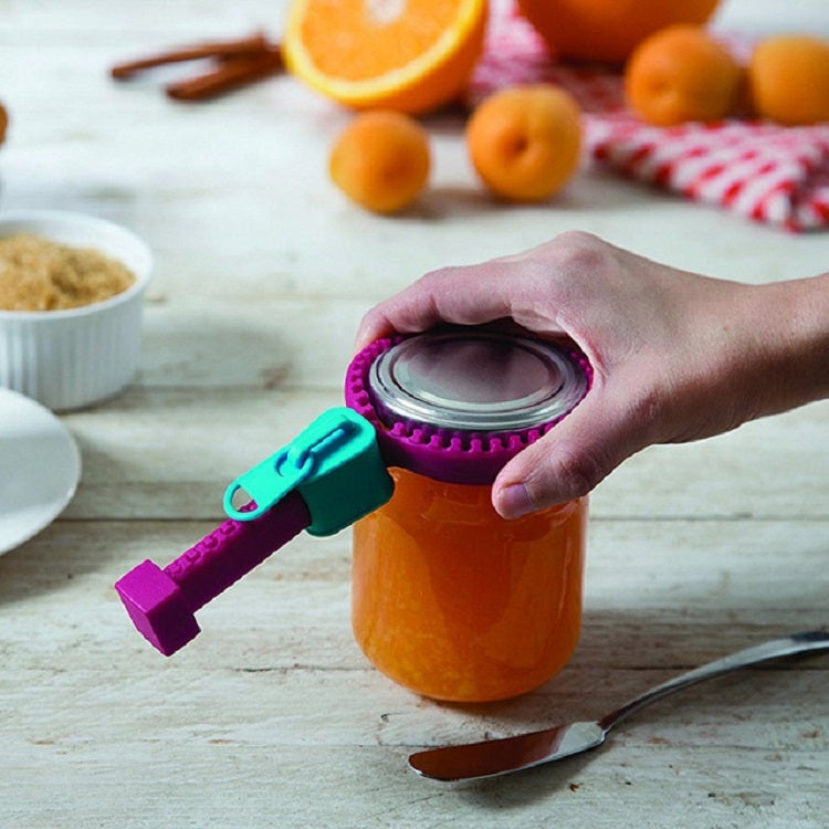 Creative Silicone Zipper Can Opener Multi-functional Non-slip Screwdriver Canned Bottle Opener, Opener 5