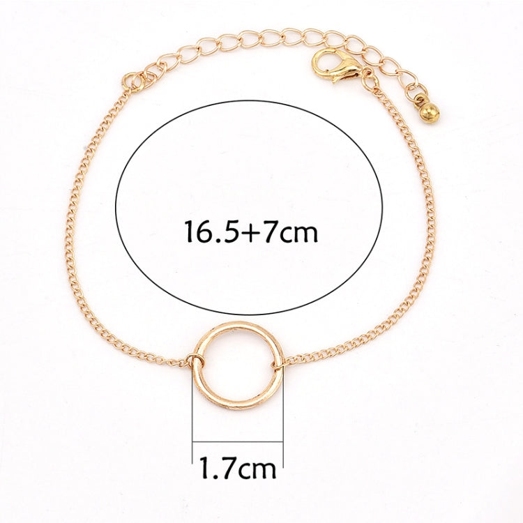 パンク シンプル ダブルノット ループ メタル チェーン ブレスレット ボヘミアン レトロ ジュエリー