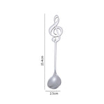 クリエイティブ音符スプーン コーヒーかき混ぜスプーン ステンレス製チタン製ミュージックバー用スプーン ギフトスプーン