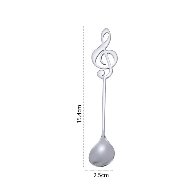 クリエイティブ音符スプーン コーヒーかき混ぜスプーン ステンレス製チタン製ミュージックバー用スプーン ギフトスプーン