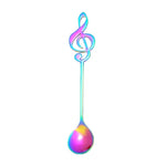 クリエイティブ音符スプーン コーヒーかき混ぜスプーン ステンレス製チタン製ミュージックバー用スプーン ギフトスプーン