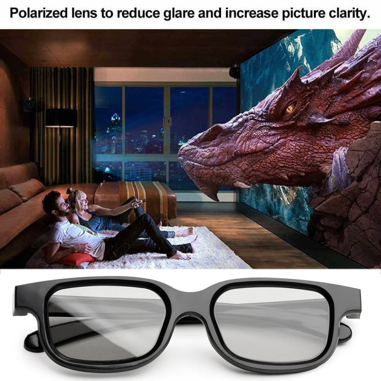 3Dフィルム専用偏光メガネ、フラッシュなしステレオ3Dメガネ、1個