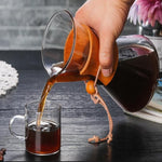 耐熱ガラス コーヒーポット 便利な手作りポット、600ml コーヒーポット、ストレーナー付き600mlコーヒーポット