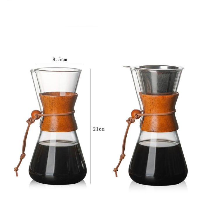 耐熱ガラス コーヒーポット 便利な手作りポット、600ml コーヒーポット、ストレーナー付き600mlコーヒーポット