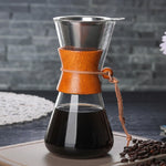 耐熱ガラス コーヒーポット 便利な手作りポット、600ml コーヒーポット、ストレーナー付き600mlコーヒーポット