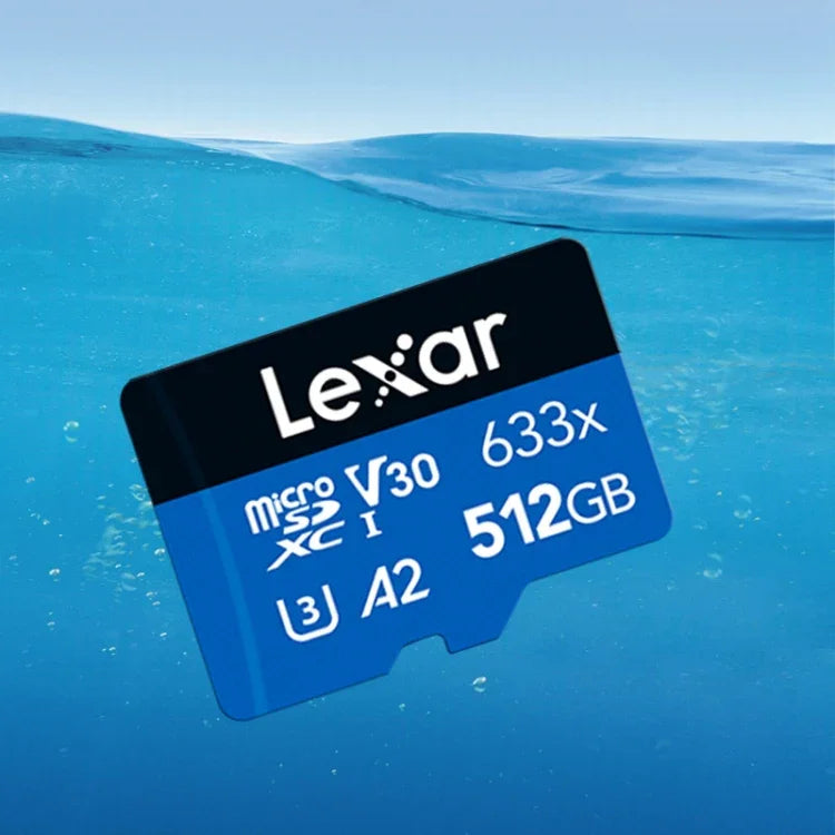 Lexar 633x 512GB高速フラッシュメモリーカード スポーツカメラ携帯電話用TFカード 車載ドライブレコーダーメモリーカード、512GB