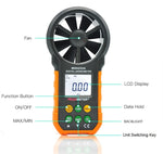 PEAKMETER High-precision Digital Display Wind Speed Air Volume Measuring Instrument, MS6252A Wind Speed, Air Volume, MS6252B Temperature, Humidity, USB