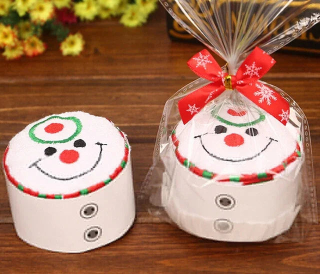クリスマスクリエイティブケーキタオルギフトウォッシュクロス クリスマスかわいいタオルプレゼント