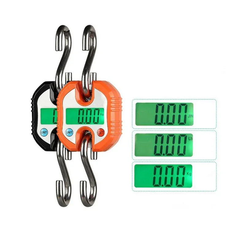 150kg ミニポータブルヘビーデューティ電子デジタルステンレス製フックスケール ランダムカラー配送 150kg x 100g