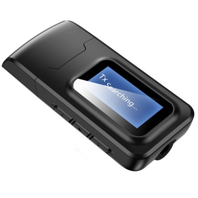 2-in-1 Bluetooth 5.0アダプター USBドライバ不要 ワイヤレスオーディオ送受信機 LCDディスプレイ付き