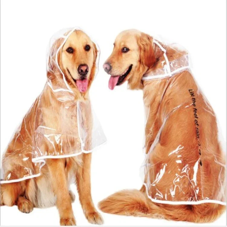 防水透明レインコート 犬用服、S、M
