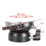 BENXIN DY-60N 汎用水平調整ベース パノラマパンチルト SLRカメラ調整テーブル 半球ベース DY-60N 1/4インチ
