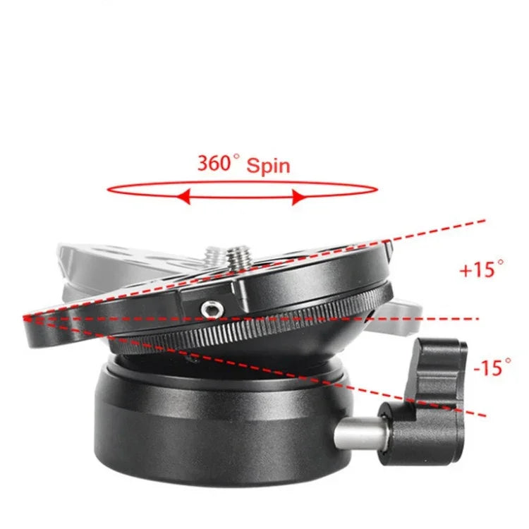 BENXIN DY-60N 汎用水平調整ベース パノラマパンチルト SLRカメラ調整テーブル 半球ベース DY-60N 1/4インチ