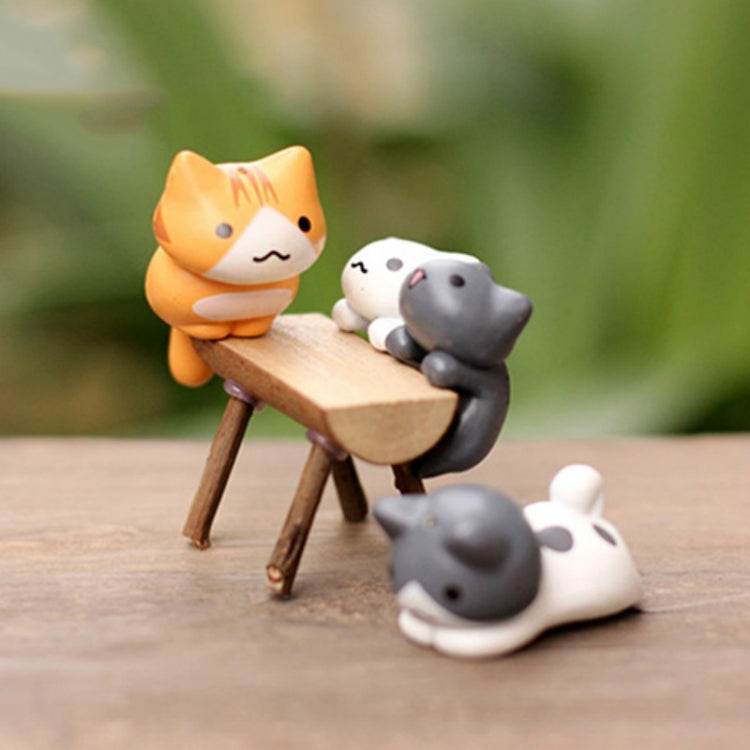 2セット 多肉植物鉢 コケ マイクロランドスケープ ドール かわいい猫装飾 ドールケーキ DIY組立装飾 かわいい猫ドール装飾