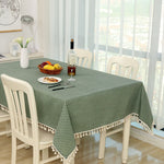 布製綿ダイニングテーブルクロス装飾布、60x90cm、100x140cm、140x140cm、140x180cm、140x200cm、140x220cm、70x70cm