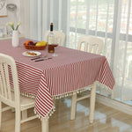 布製綿ダイニングテーブルクロス装飾布、60x90cm、100x140cm、140x140cm、140x180cm、140x200cm、140x220cm、70x70cm
