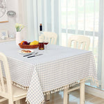 布製綿ダイニングテーブルクロス装飾布、60x90cm、100x140cm、140x140cm、140x180cm、140x200cm、140x220cm、70x70cm