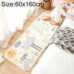 カートゥーンホームソファストライプラグ 寝室ベッドサイド ラムカシミヤ滑り止めマット、40×120cm、60×160cm、60×180cm
