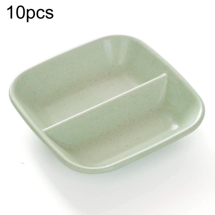 10個セット キッチンアクセサリー 2-in-1調味料ソース皿 小麦わらサラダ皿ボウル