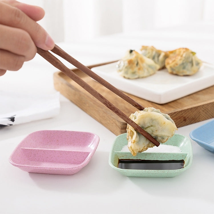 10個セット キッチンアクセサリー 2-in-1調味料ソース皿 小麦わらサラダ皿ボウル