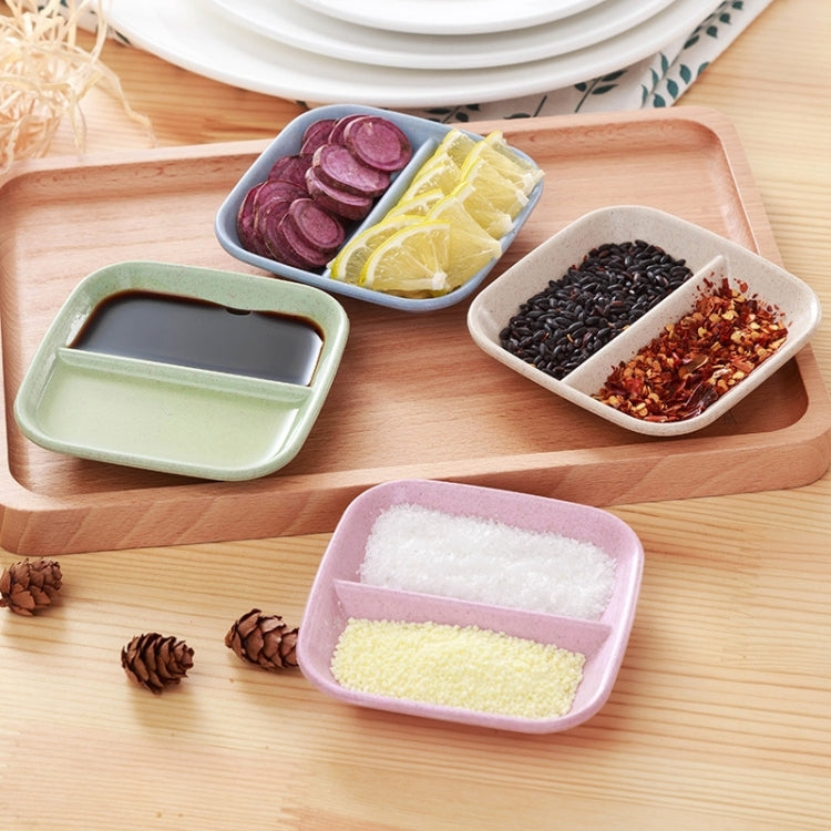 10個セット キッチンアクセサリー 2-in-1調味料ソース皿 小麦わらサラダ皿ボウル
