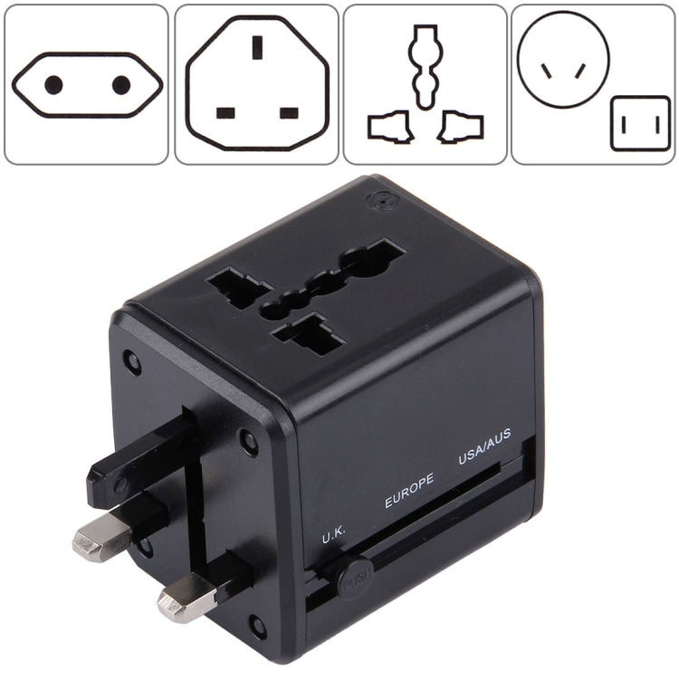 世界対応ユニバーサルトラベル隠しプラグアダプター & 内蔵デュアルUSBポート充電器 US、UK、AU、EU対応