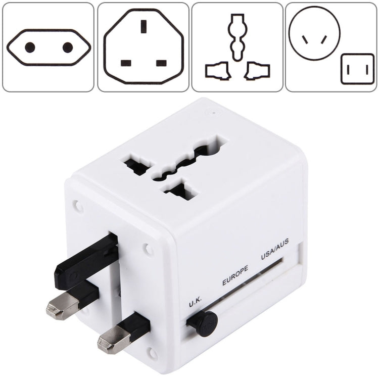 世界対応ユニバーサルトラベル隠しプラグアダプター & 内蔵デュアルUSBポート充電器 US、UK、AU、EU対応