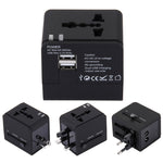 5V 2.1A デュアルUSB 電源ソケット 充電アダプター, UK / EU / US / AUプラグ, 5V 2.1A