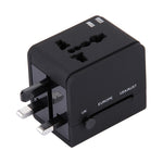 5V 2.1A デュアルUSB 電源ソケット 充電アダプター, UK / EU / US / AUプラグ, 5V 2.1A