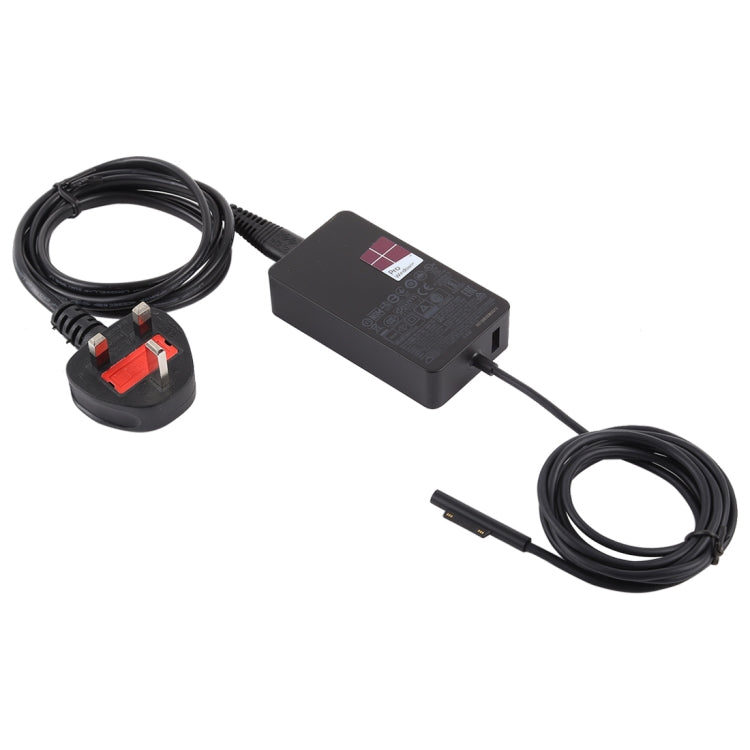 44W 15V 2.58A ACアダプター 電源 Microsoft Surface Pro 5 1796 / 1769 用、UKプラグ