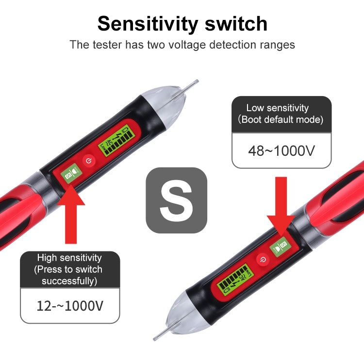 WINTACT WT3010 LED AC電圧テスター 非接触検出ペン 12-1000V AC電圧検出器, WINTACT WT3010