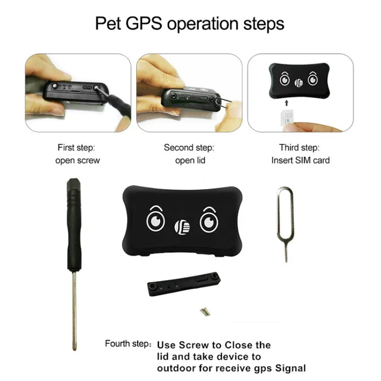 TK200 2G IP67 防水 GPS／GPRS／GSM 個人／荷物／ペット／バッグ ロケーター ペット首輪 リアルタイムトラッキングデバイス、TK200