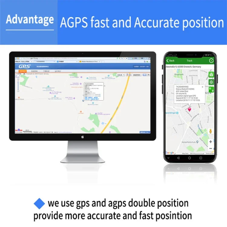 TK203 4G GPS／GPRS／GSM 個人／荷物／ペット／バッグ ロケーター ペット首輪 リアルタイムトラッキングデバイス、TK203