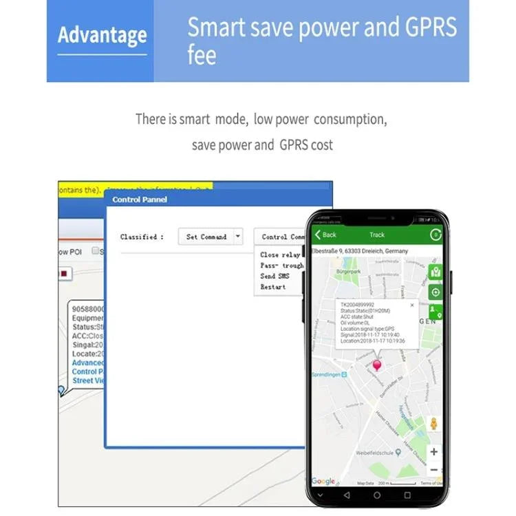TK202B 4G 車両トラッカー GSM GPRS GPSトラッカー AGPS対応、バッテリー容量: 5000mAh、4G 5000mAh
