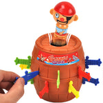2 PCS Tricky Toys The Pirates Uncle Insert Sword Barrel Table Game, Pirate Barrel