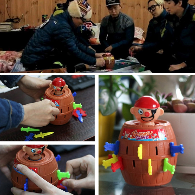 2 PCS Tricky Toys The Pirates Uncle Insert Sword Barrel Table Game, Pirate Barrel