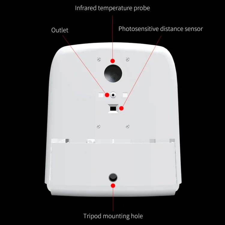 K9 Pro ハンズフリー非接触体温光感知距離センサー温度計＋1000ml自動非接触液体石鹸ディスペンサー（ベースマウント付き）、K9 Pro