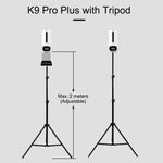 K9 Pro Plus ハンズフリー非接触体温計＋1000ml自動非接触液体石鹸ディスペンサー（ベースマウント付き）、15言語音声案内、K9 Pro Plus