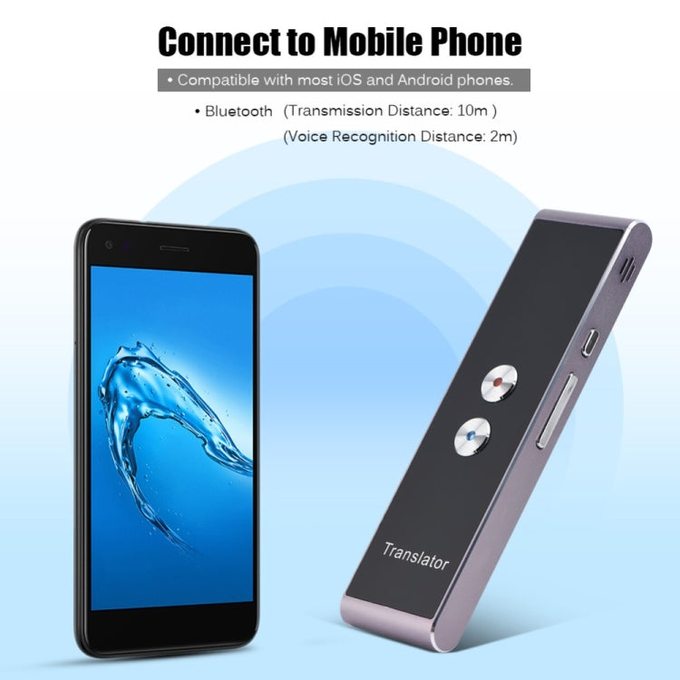 T8+ ポータブルスマート音声翻訳機 スマートビジネス旅行用 リアルタイムAI翻訳機 40言語対応、T8+