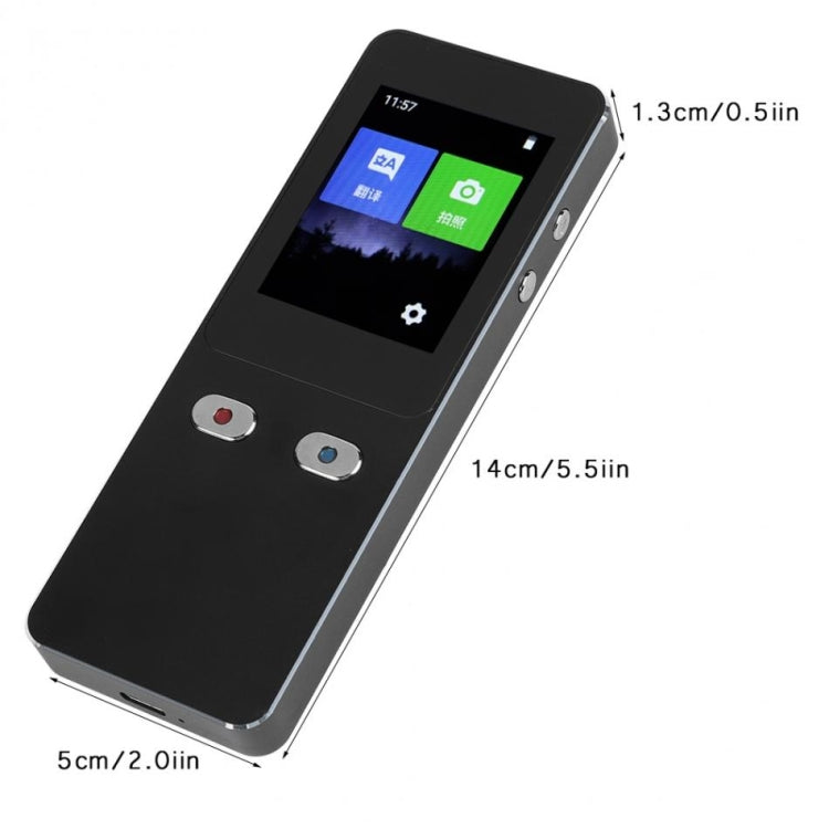 T9+ ポータブルWIFIスマート音声翻訳機 スマートビジネス旅行用 リアルタイムAI翻訳機 27言語対応、T9+ ブラック