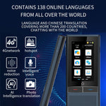 Z6 4Gバージョン 3.1インチスクリーン スマート音声翻訳機 ビジネス旅行用 1GB+16GB 138言語相互翻訳対応