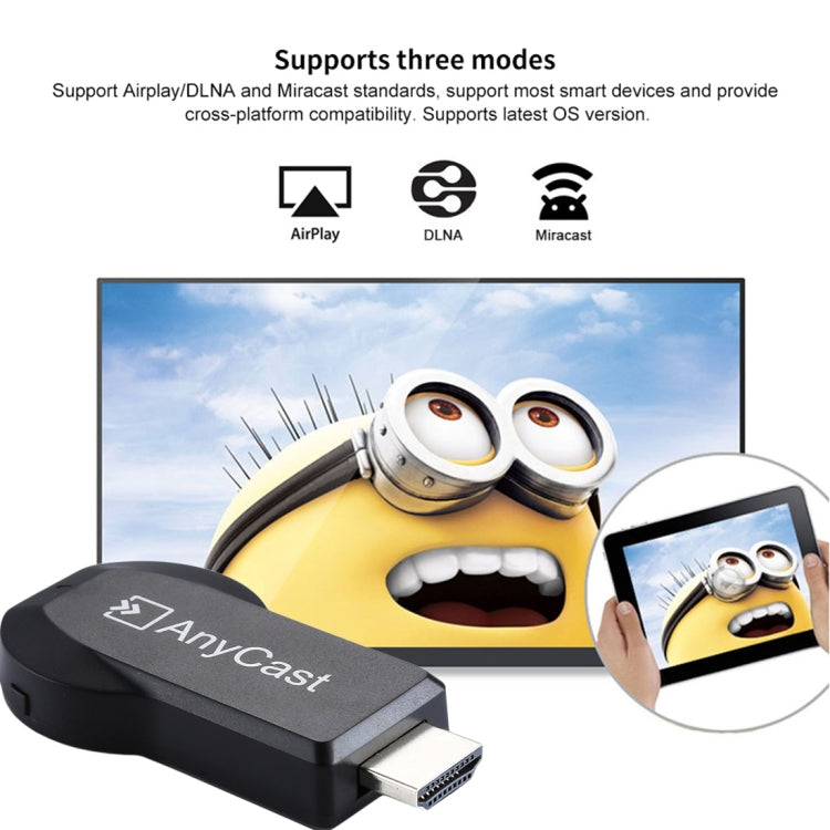 M2 Plus ワイヤレスWiFiディスプレイドングルレシーバー Airplay Miracast DLNA 1080P HDMI TVスティック iPhone、Samsung、その他Androidスマートフォン対応 M2 Plus